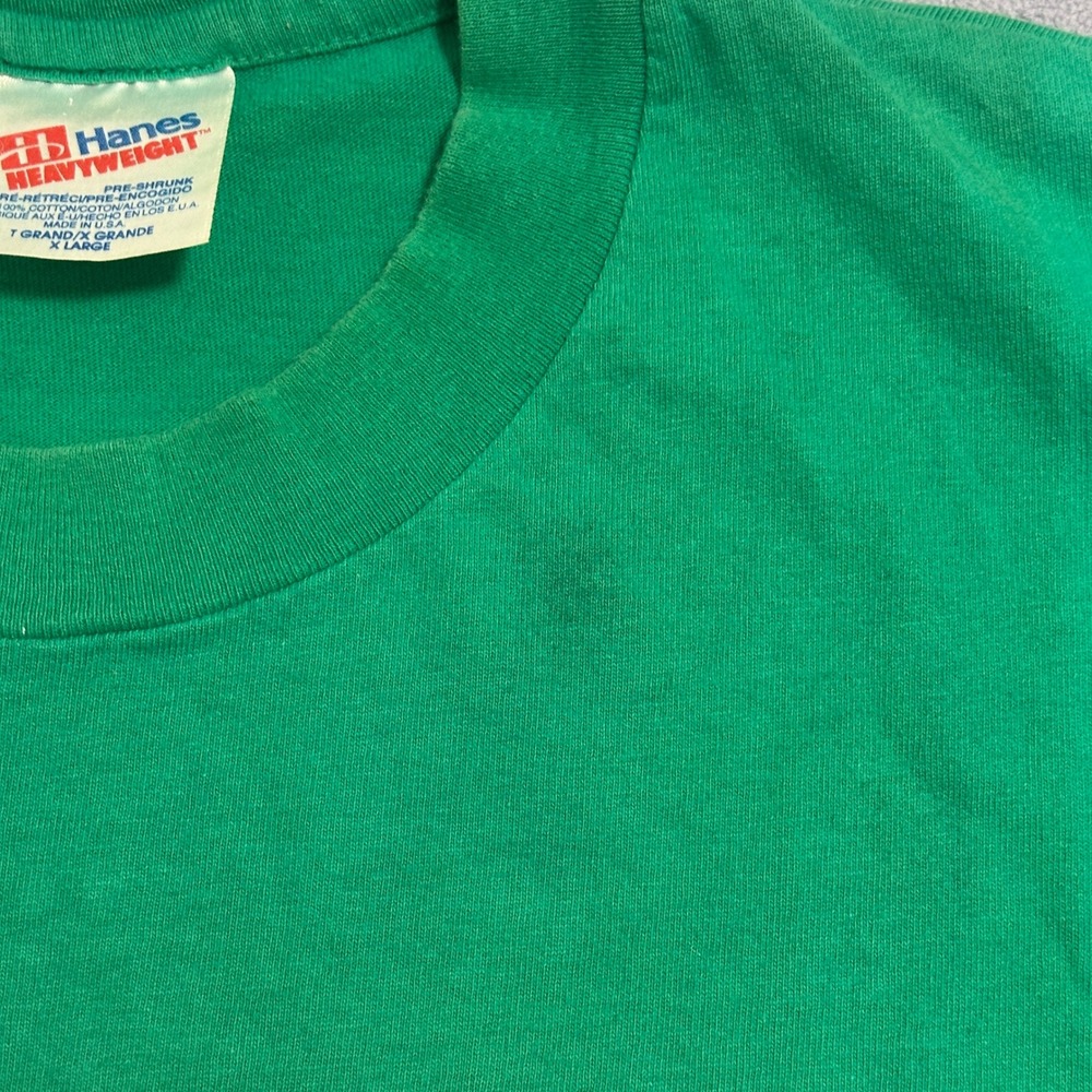Vintage Oregon Ducks Green T Shirt Mens XLarge Hanes Heavyweight Football - Picture 4 of 9